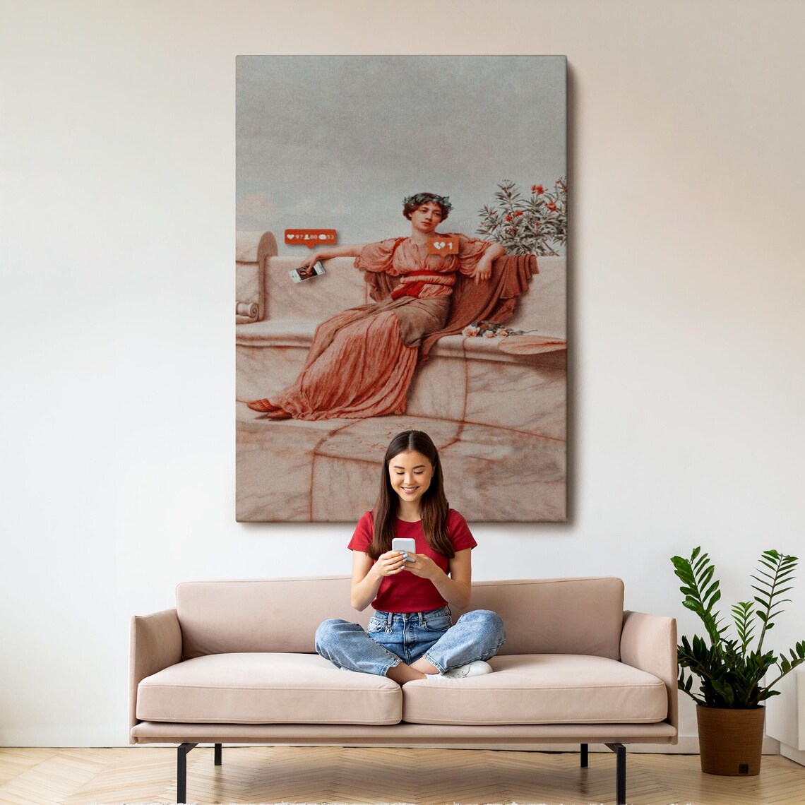 Modern Relationships Wall Decor, Housewarming Gift - Image 3