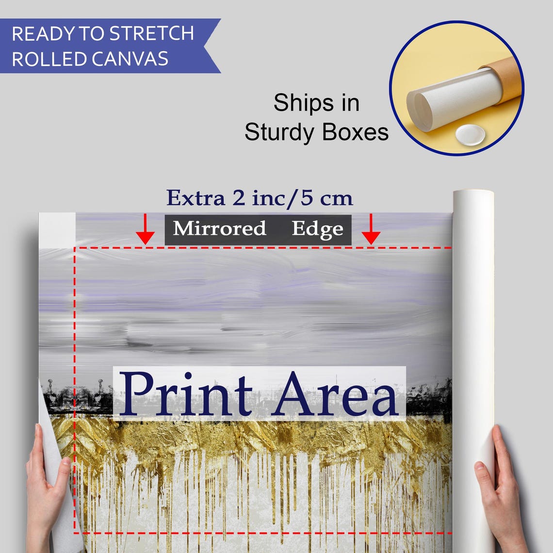 Abstract City Skyline Black Silhouette Gold Drips Modern Art Poster - Image 4