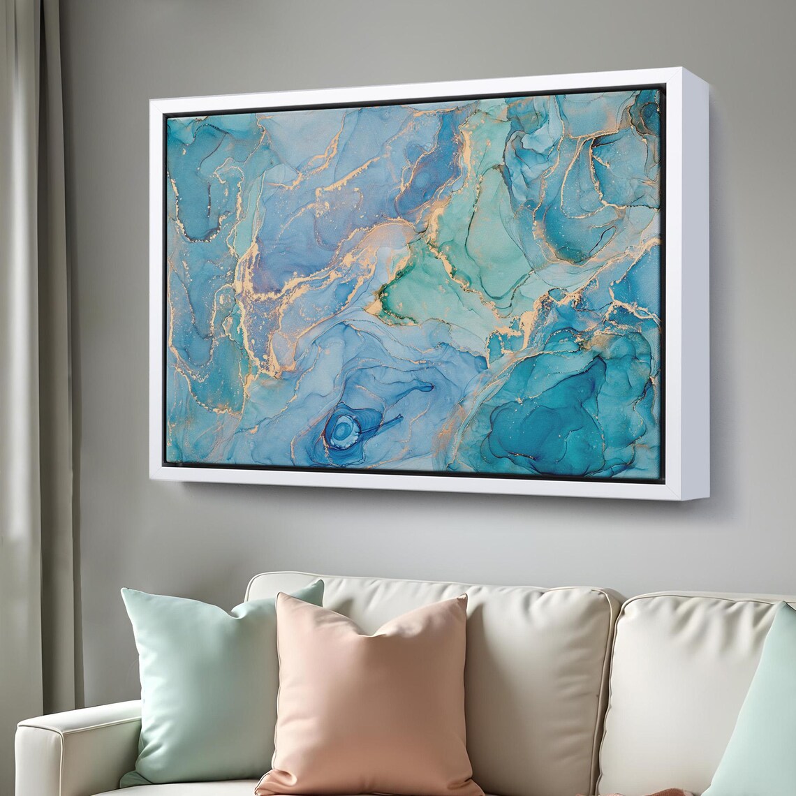 Ink And Alcohol Marble Pattern, Abstract Wall Art - Image 3