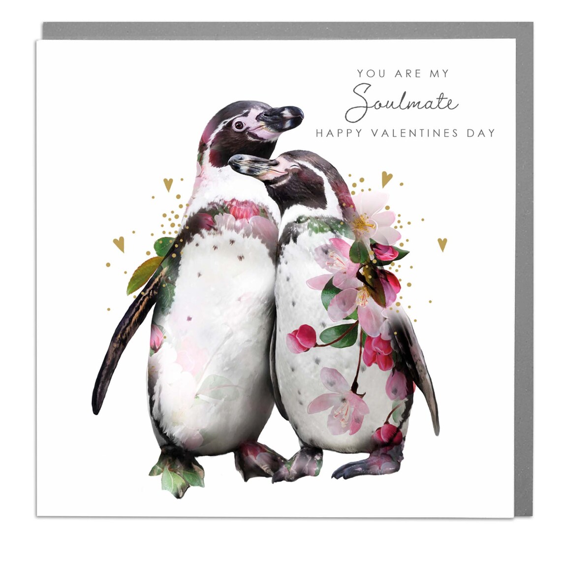 Valentines Penguins Soulmate Card, Art Print