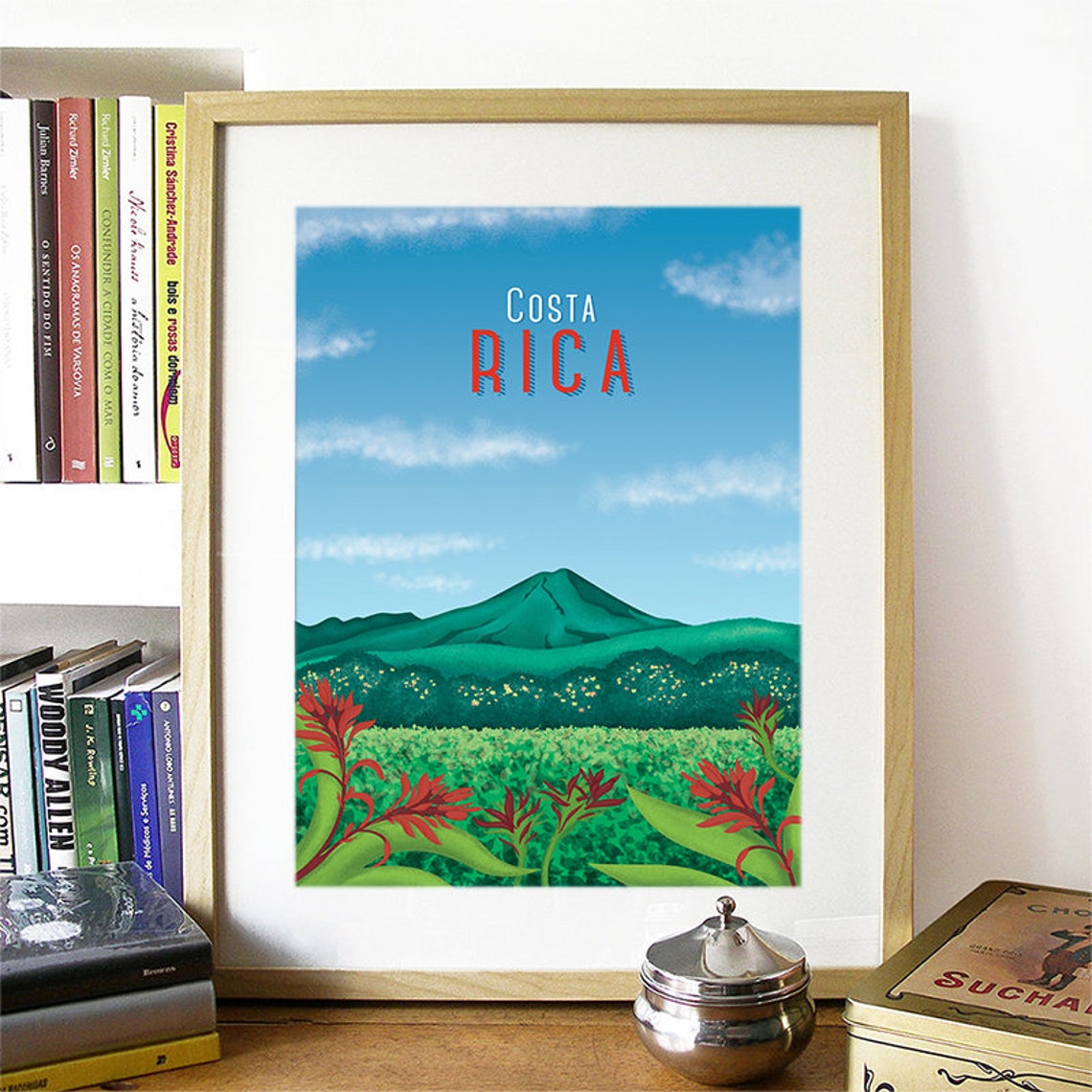 Costa Rica Watercolor Skyline Costa Rica Skyline Costa Rica Art Costa Rica Poster Costa Rica Print Costa Rica Art Costa Rica Map - Image 2