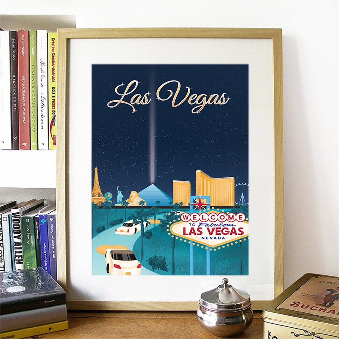 Las Vegas Print Las Vegas Skyline Las Vegas Art Las Vegas Poster Las Vegas Watercolor Las Vegas Art Las Vegas Map Las Vegas Wall Art - Image 2