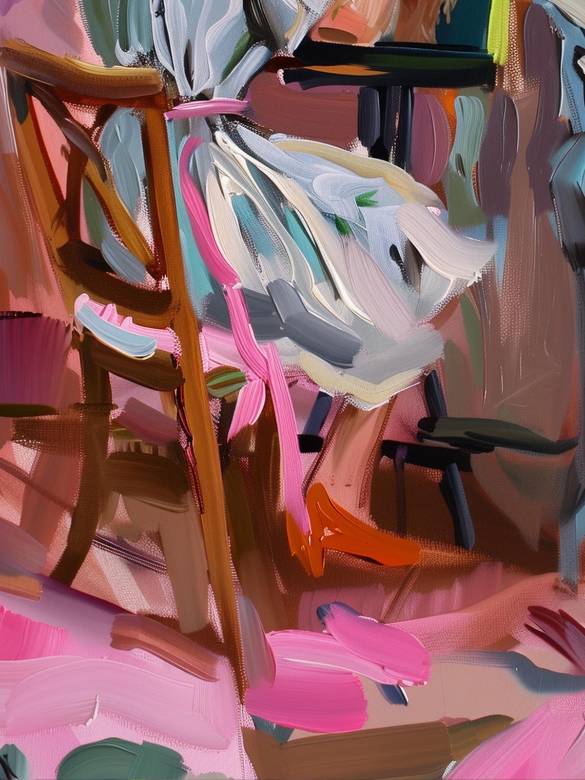 Woman Painting a Dog Portrait in a Colorful Art Studio Poster - Image 2