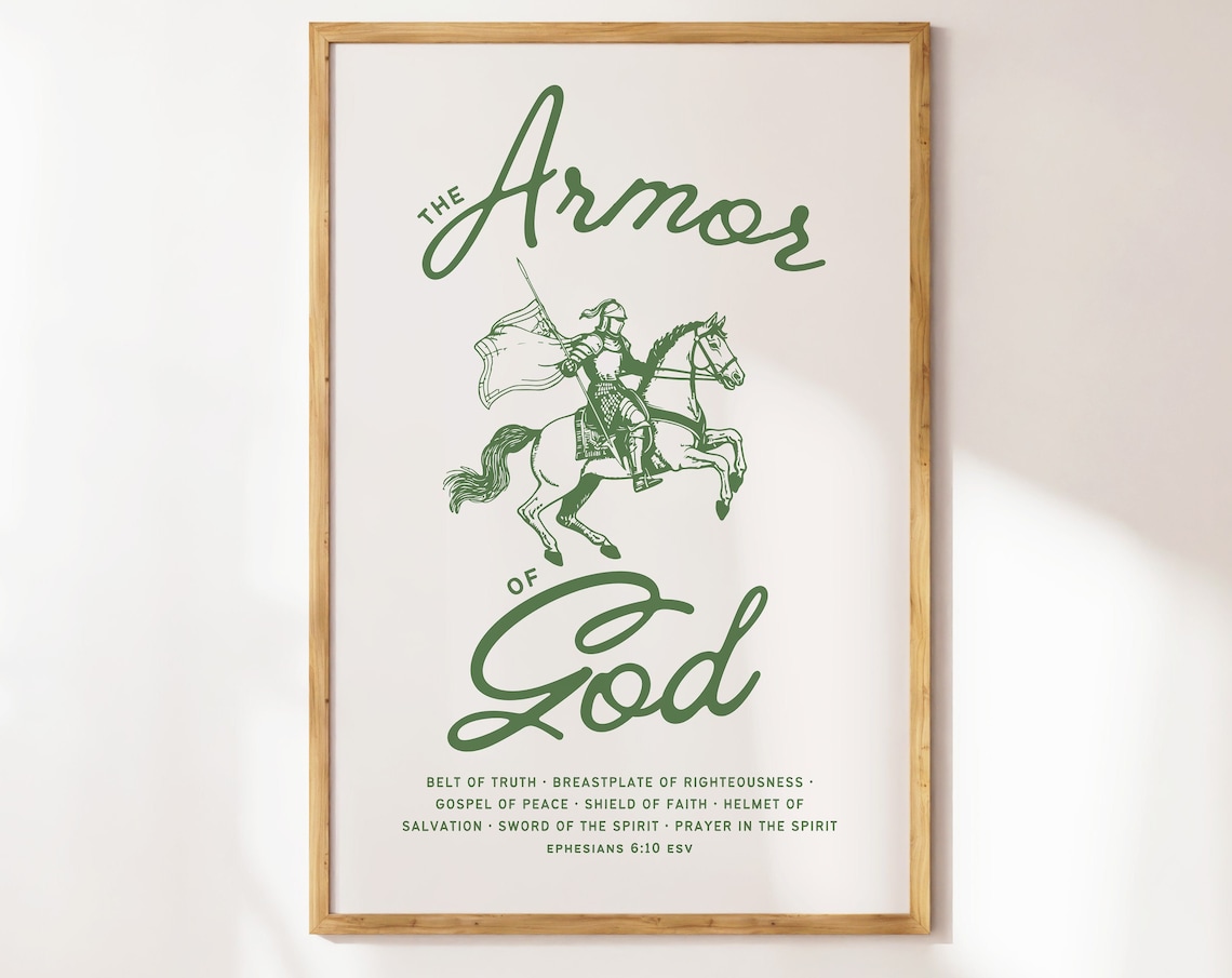 Armor Of God Vintage Christian Wall Art Poster