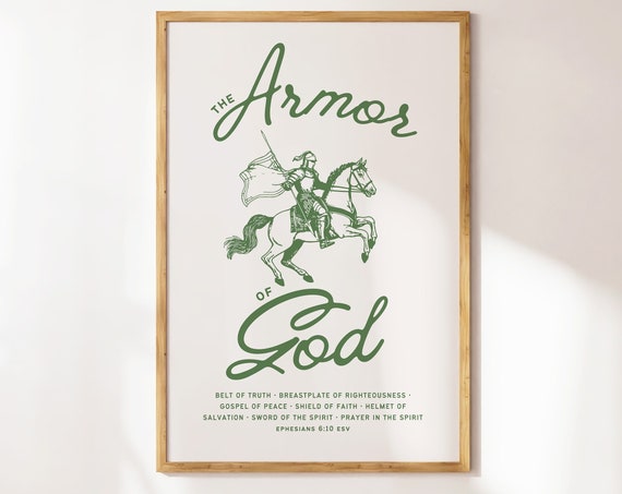 Armor Of God Vintage Christian Wall Art Poster