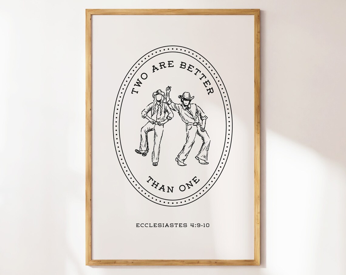 Two Are Better Than One Christian Wedding Art Print