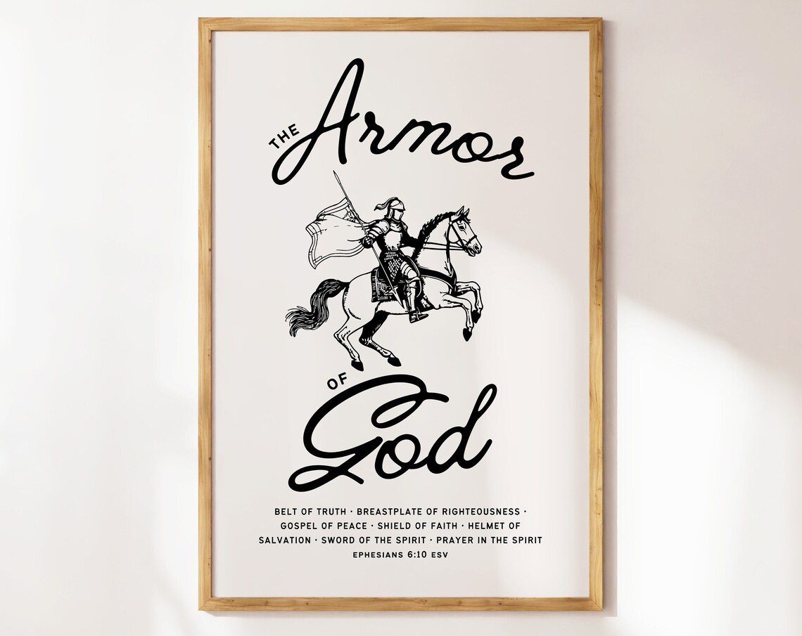 Armor Of God Vintage Christian Scripture Wall Art