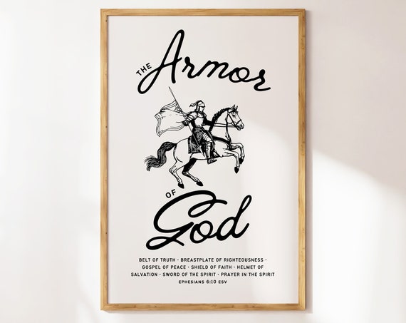 Armor Of God Vintage Christian Scripture Wall Art