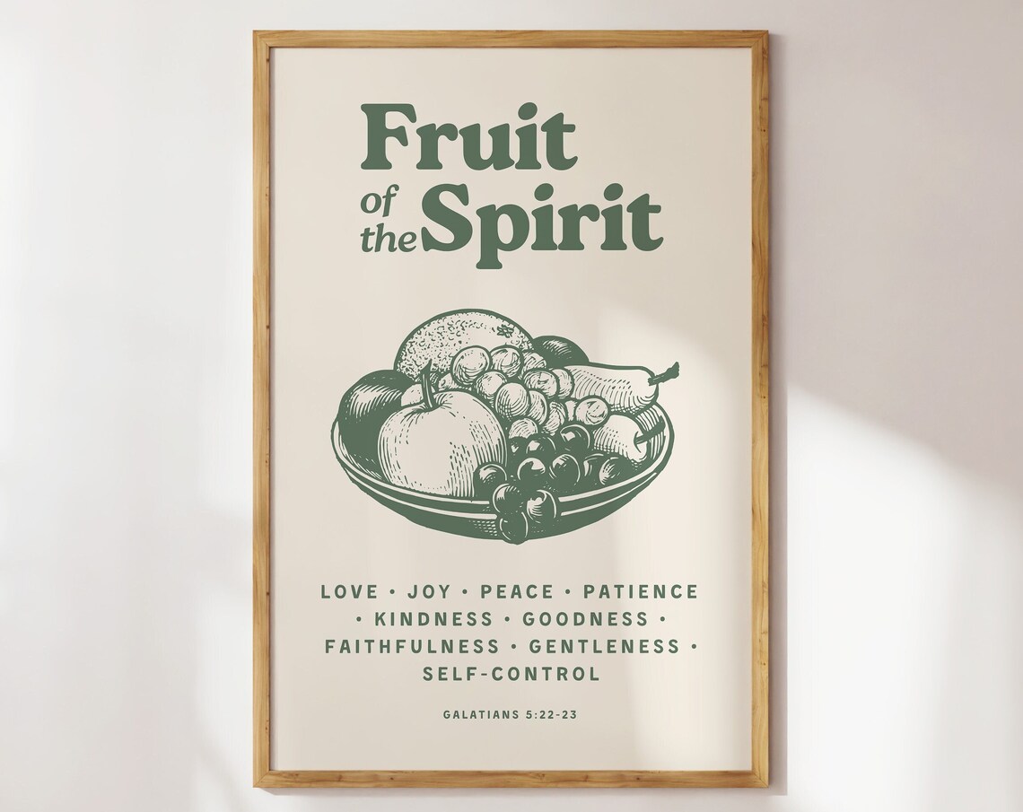 Fruit Of The Spirit Dorm Room Scripture Wall Art Print - Image 2