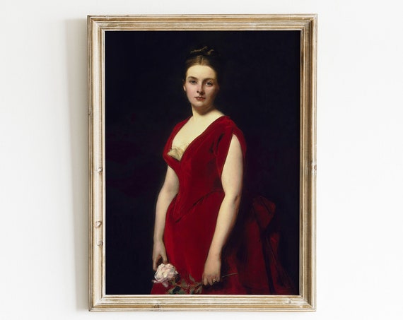 Woman Portrait Art Vintage Wall Art Antique Wall Decor Vintage Fashion Art Victorian Wall Decor Wall Art 1