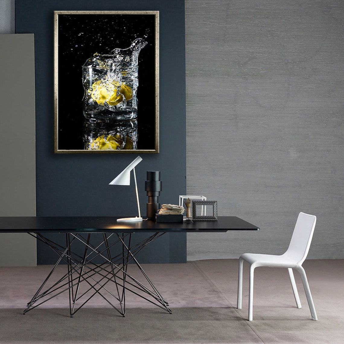 Lemon Water Glass Splash Refreshing Citrus Drink Photo Wall Poster - Image 2