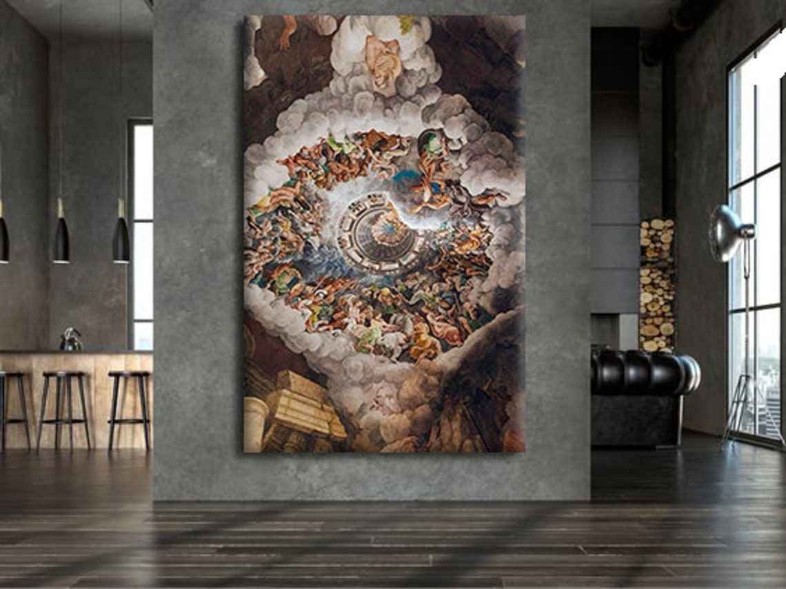 Baroque Ceiling Fresco Dome Mythological Figures Classical Art Poster - Image 3