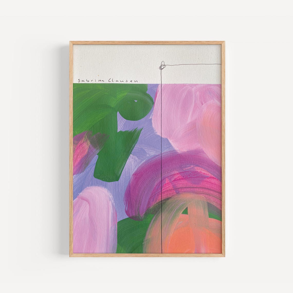 Original Abstract Painting Painting Hand Painted Living Room Modern Art Acrylic Painting Colorful Wall Painting Colorful Art Blue Pink Rose