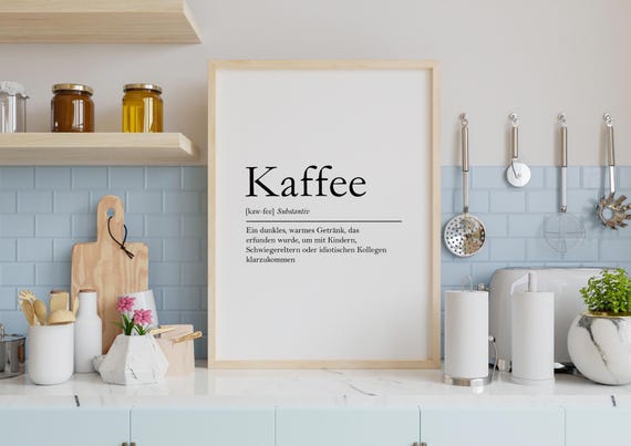 Coffee Poster Kitchen Wall Art Gift For Lovers
