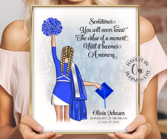 Cheerleaders Gift Cheerleader Graduation Print Cheerleader Graduation Gift Cheerleader Graduate Personalized Cheer Girl Graduation Gifts