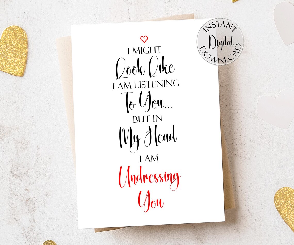 Cheeky Funny Valentine's Card I Am Undressing You Gift Art Print