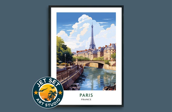 Paris France Travel Print Poster Wall Art Framed Unframed Canvas Gift