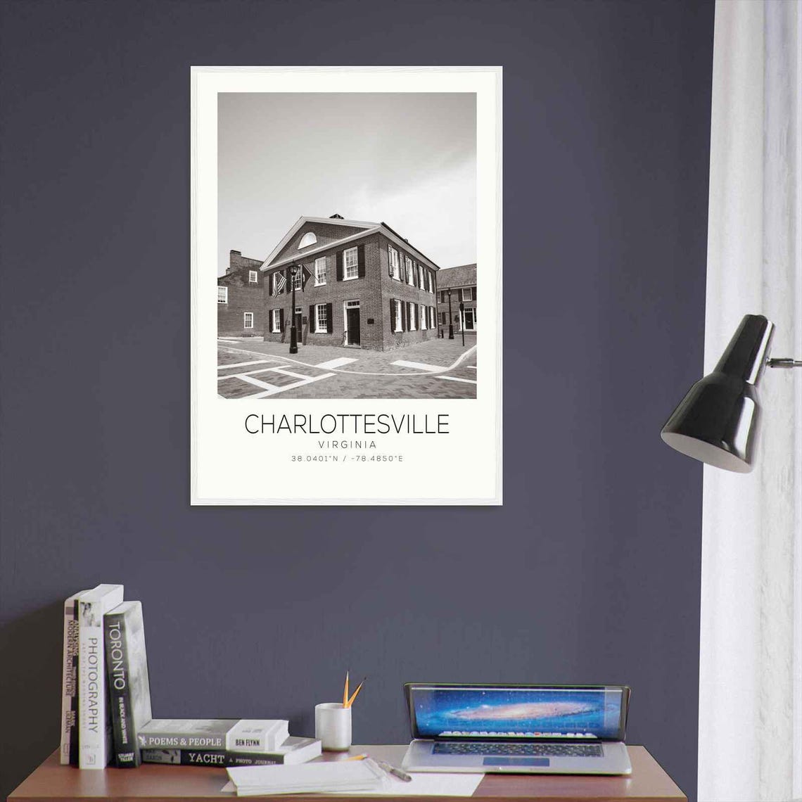 Charlottesville Virginia Historic Brick Building Old Town Poster - Image 3