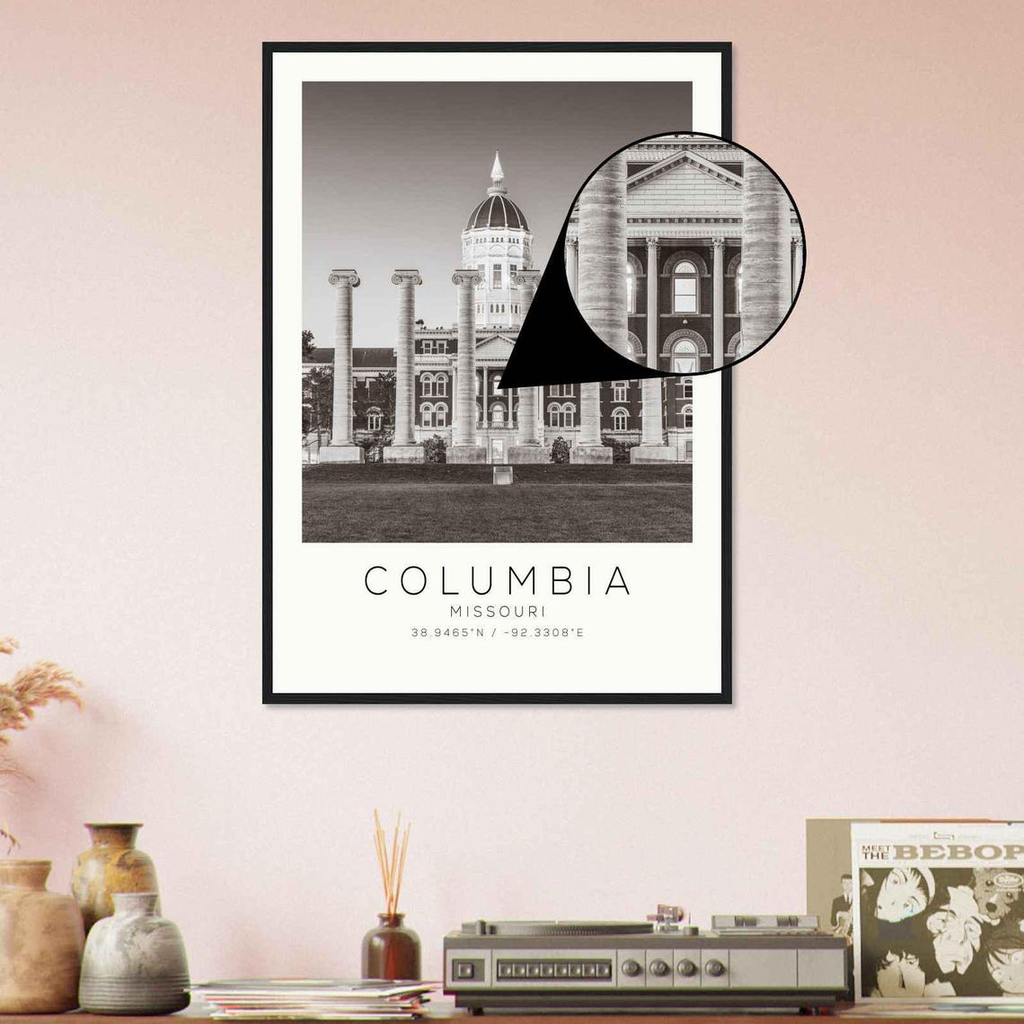 Columbia Missouri Mizzou Jesse Hall Historic Columns Photo Poster - Image 4