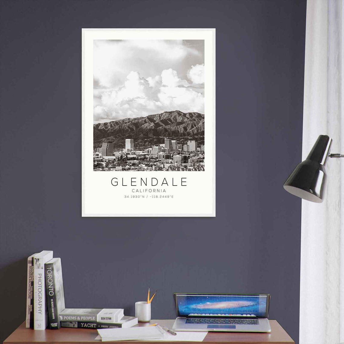 Glendale California Skyline San Gabriel Mountains Photo Poster - Image 3