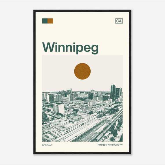 Winnipeg Canada Minimalist Travel Poster