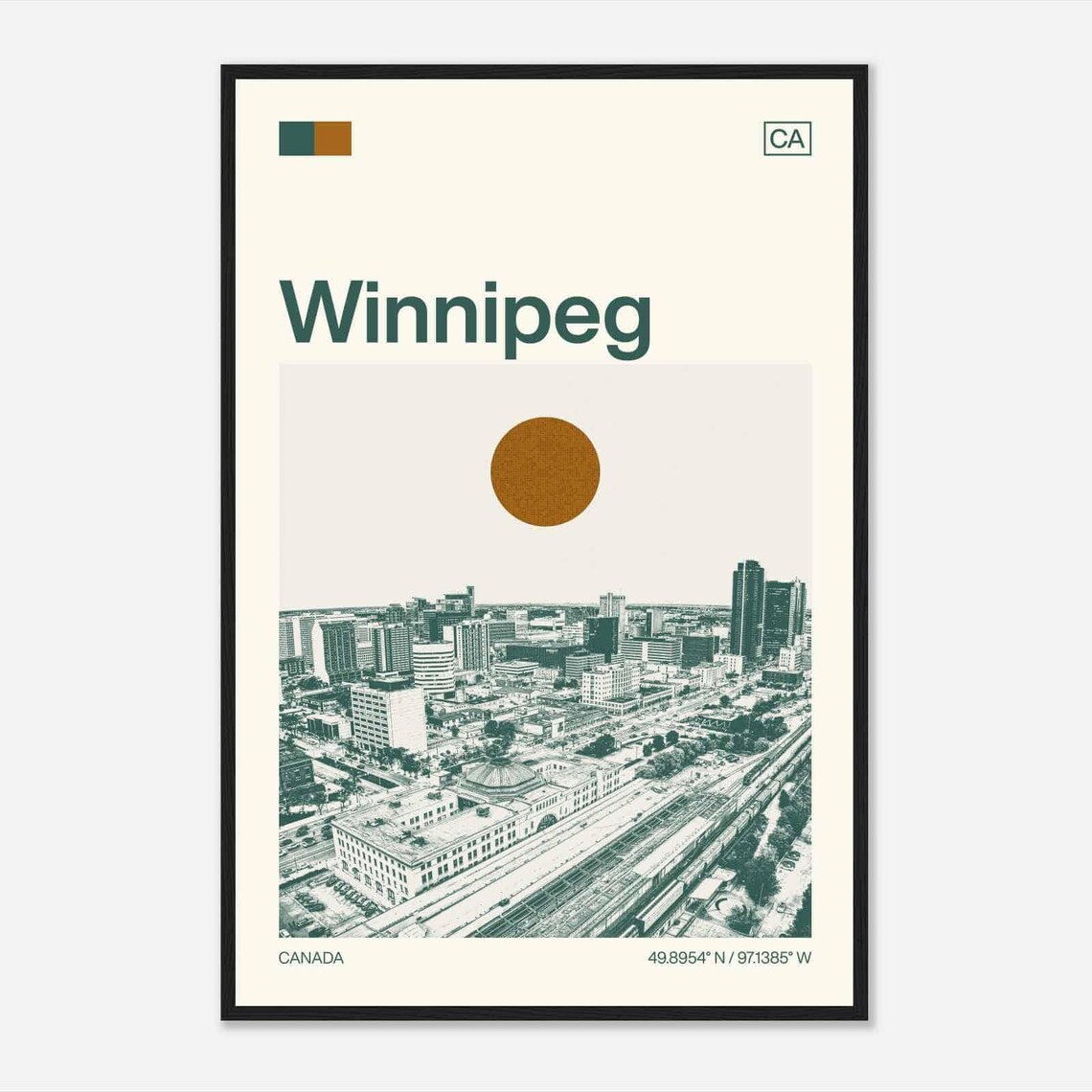 Winnipeg Canada Minimalist Travel Poster