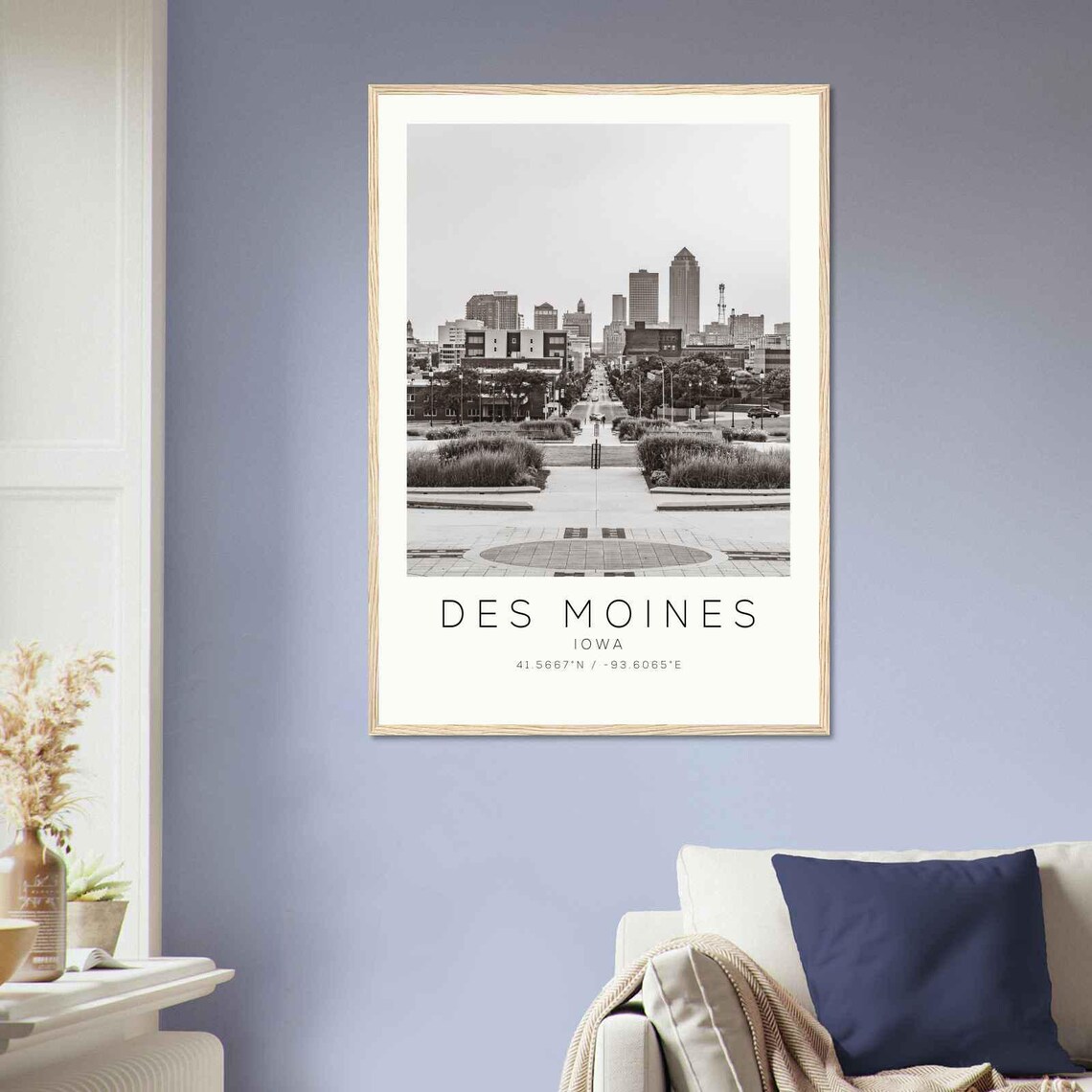 Des Moines Iowa Minimalist Travel Poster, Art Print - Image 2