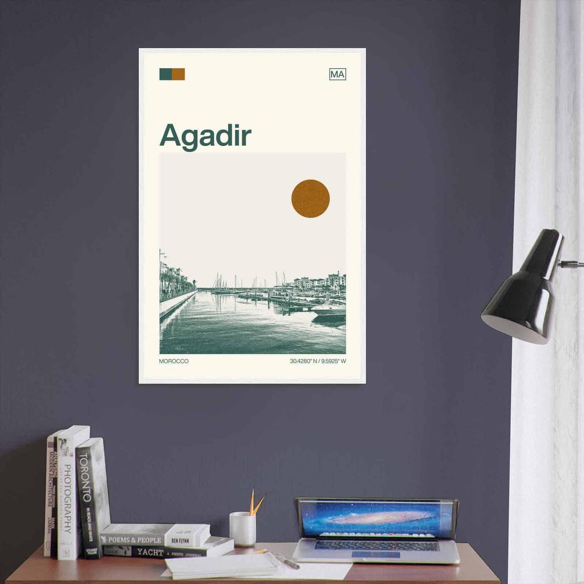Agadir Morocco Minimalist Monochrome Travel Photo Poster - Image 3
