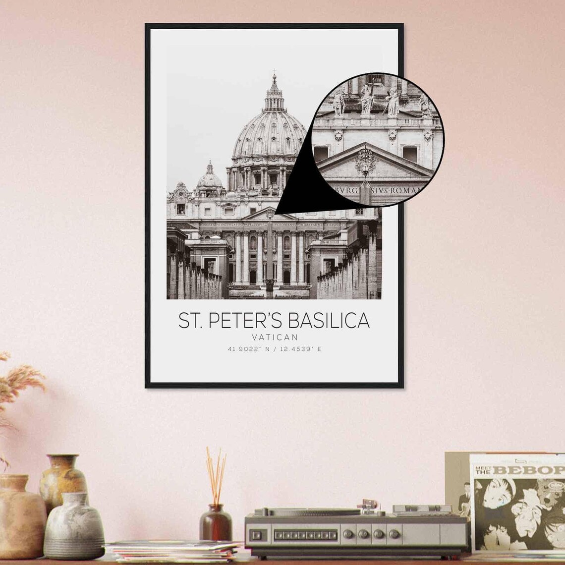 St Peters Basilica Vatican Minimalist Travel Poster - Image 4