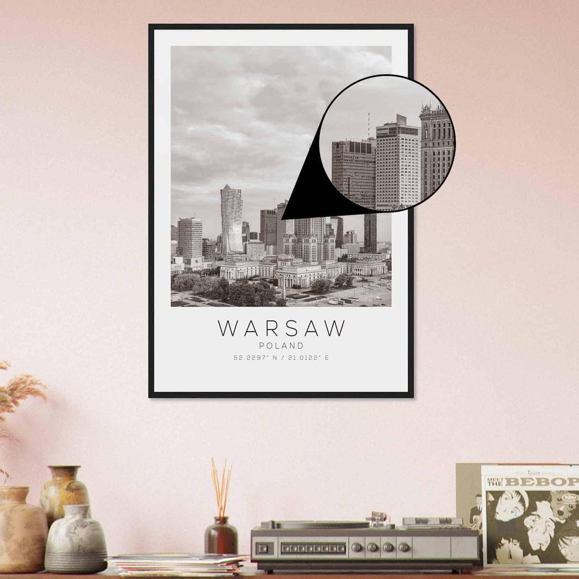 Warsaw Poland Travel Photo Poster Bw Warsaw Travel Print Minimalist Travel Poster Print3 - Image 4
