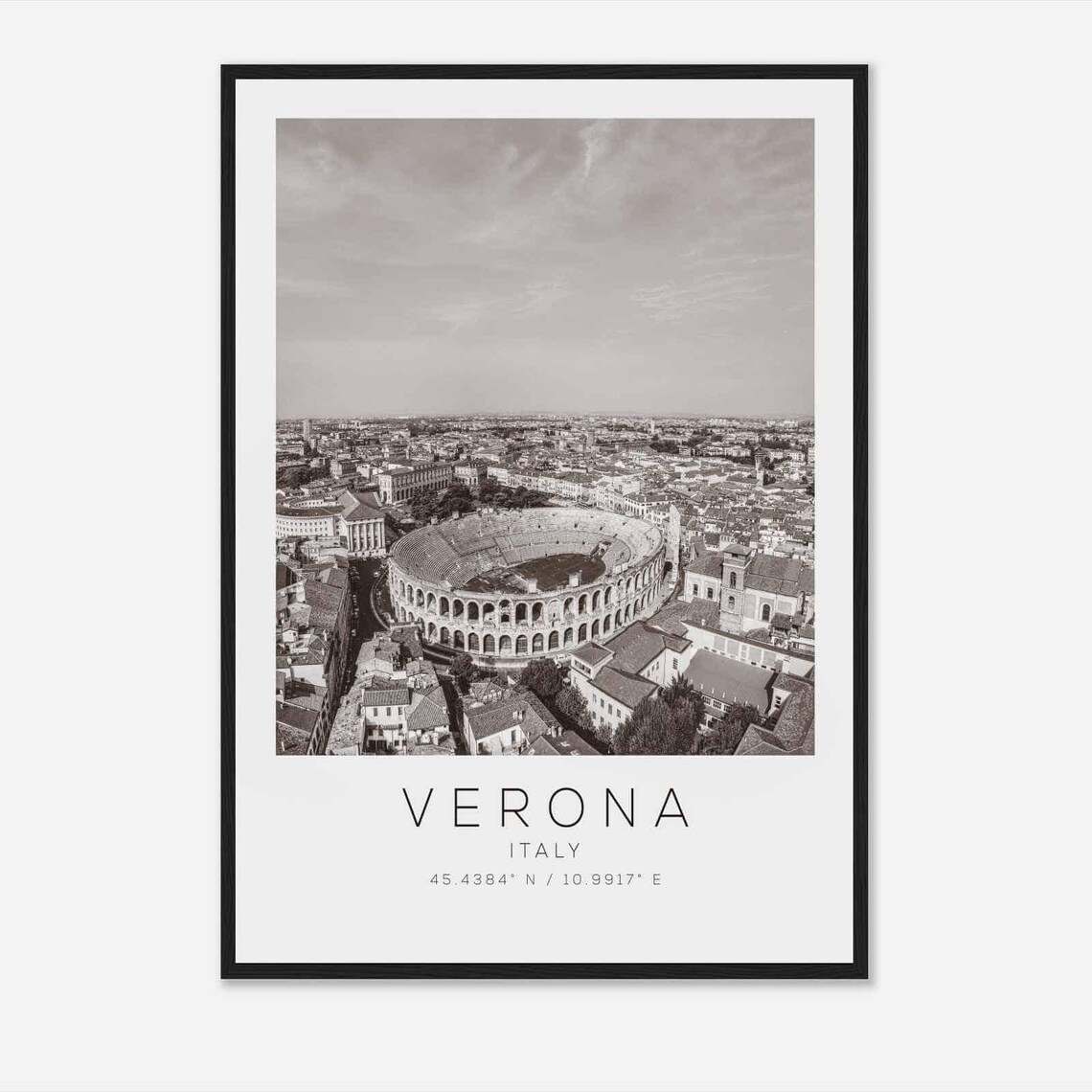 Verona Italy Minimalist Travel Poster, Travel Print