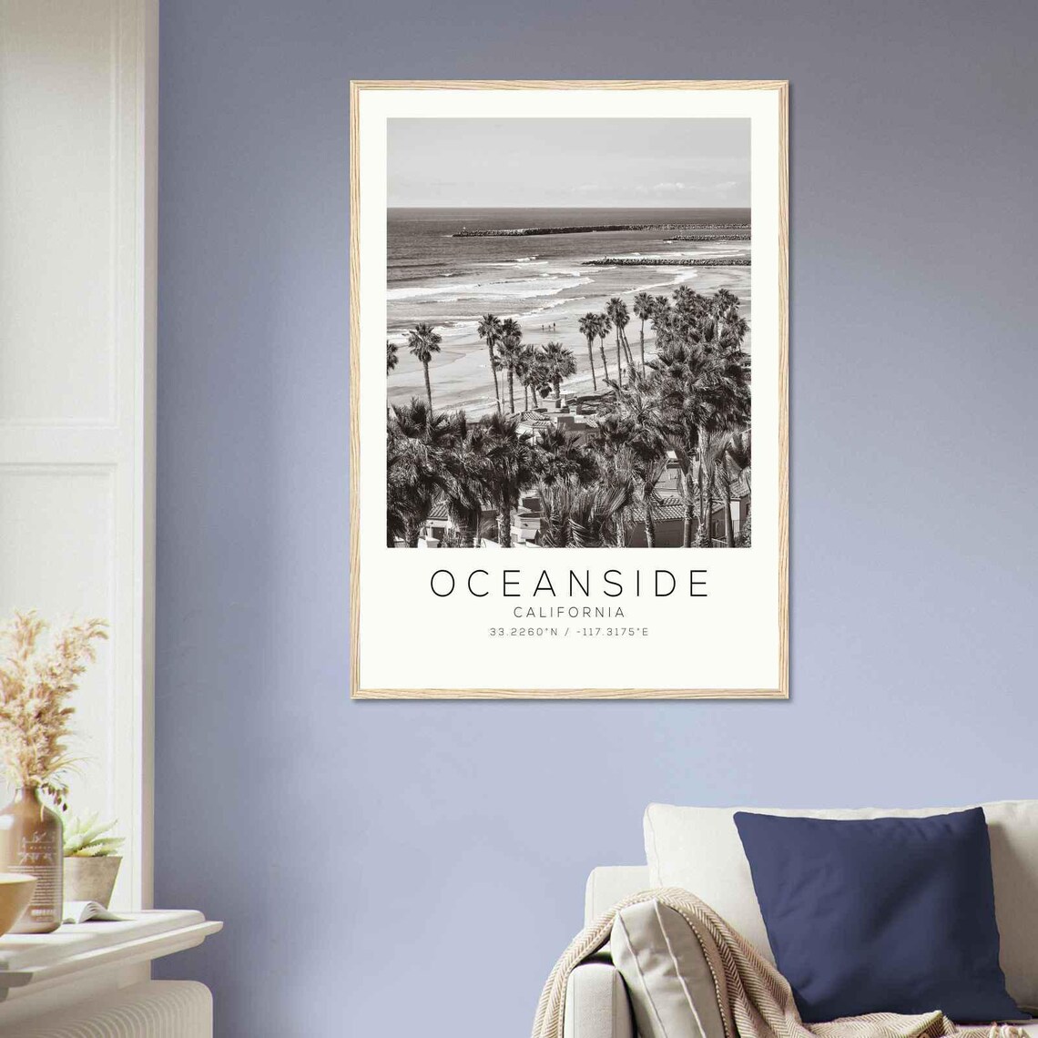 Oceanside California Photo Minimalist Travel Poster - Image 2