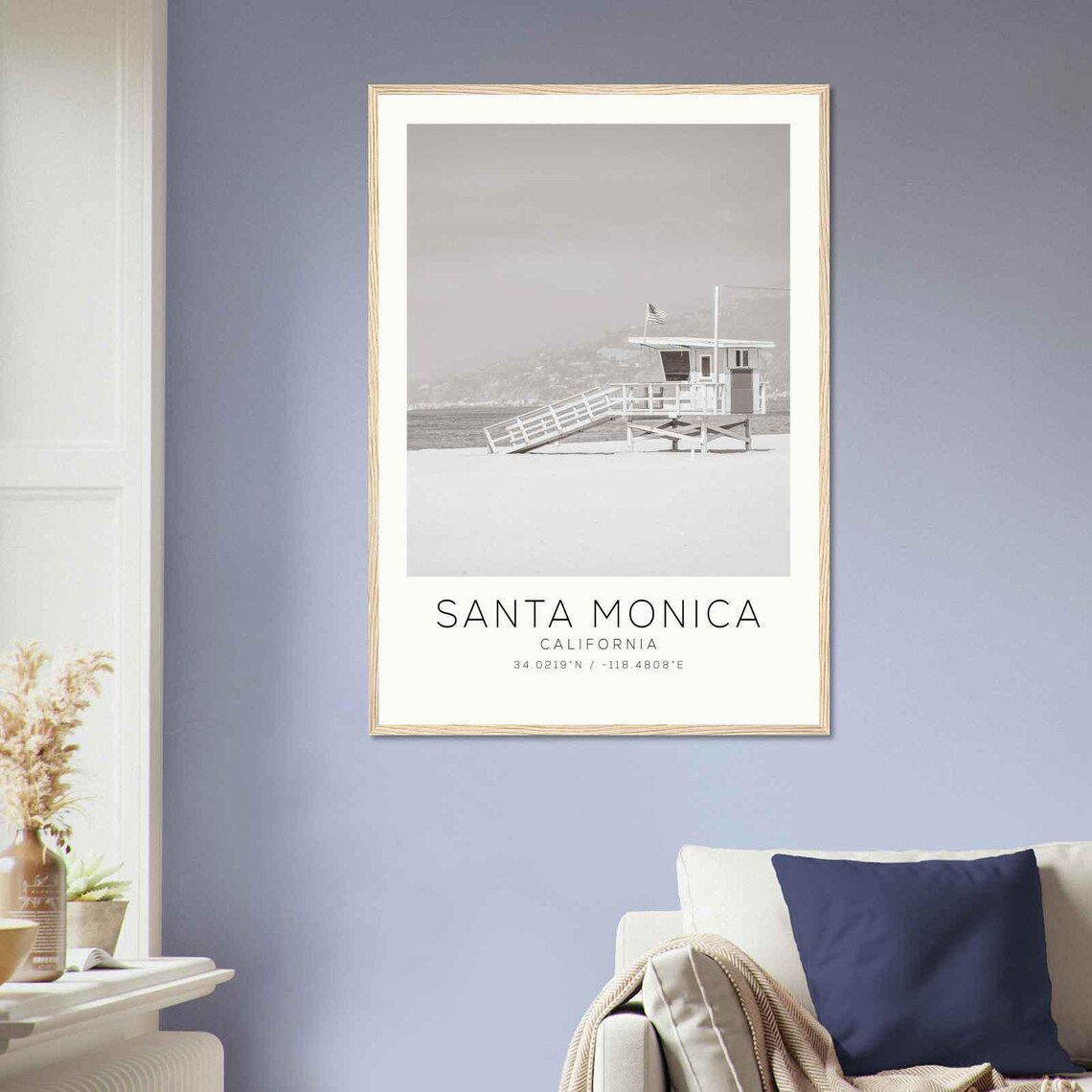 Santa Monica California Lifeguard Tower Beach Minimalist Photo Poster - Image 2