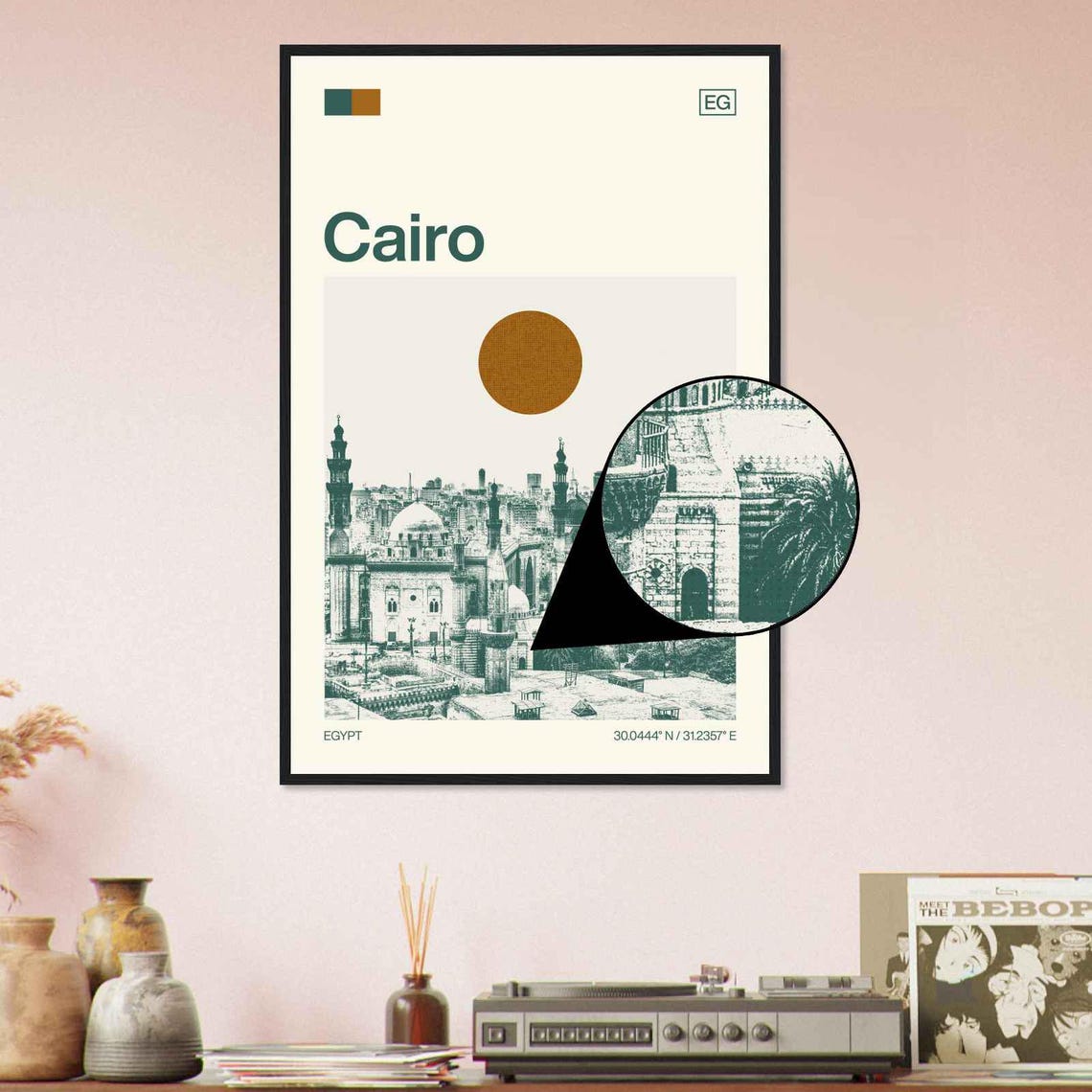 Cairo Egypt Minimalist Monochrome Travel Photo Poster - Image 4