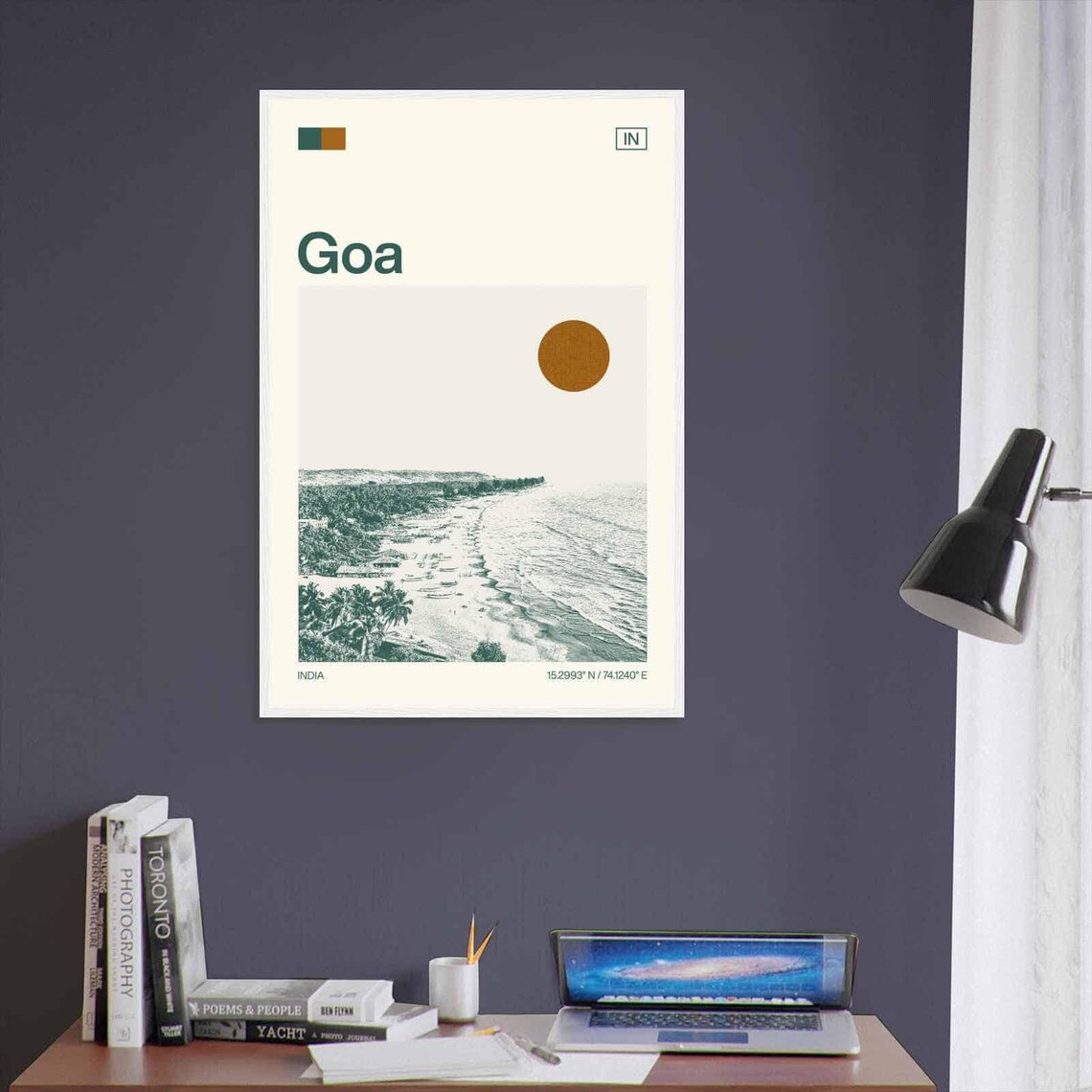 Goa India Minimalist Travel Poster, Monochrome - Image 3