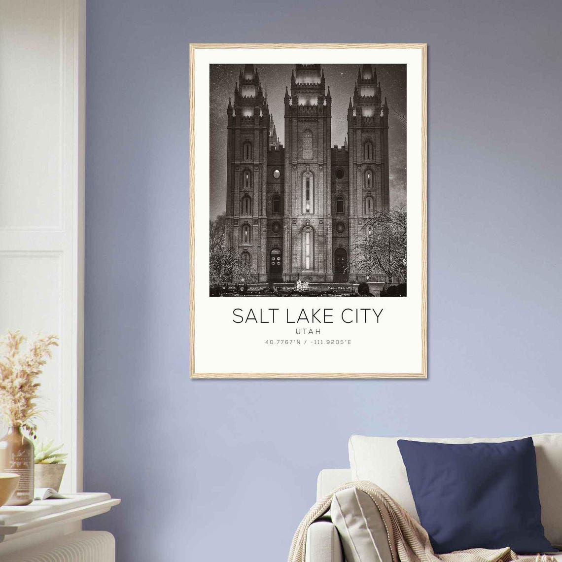 Salt Lake City Utah Photo Travel Poster Salt Lake City Travel Print Minimalist Travel Print Ds4 - Image 2