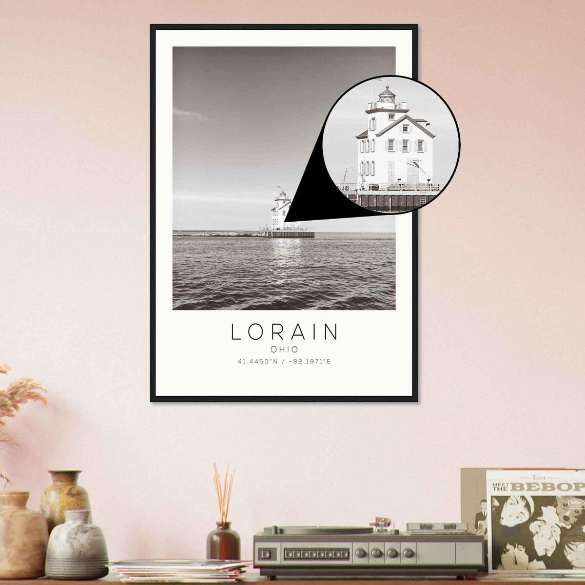Lorain Ohio Minimalist Travel Poster - Image 4
