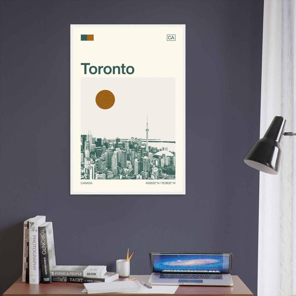 Toronto Canada Minimalist Monochrome Travel Poster - Image 3