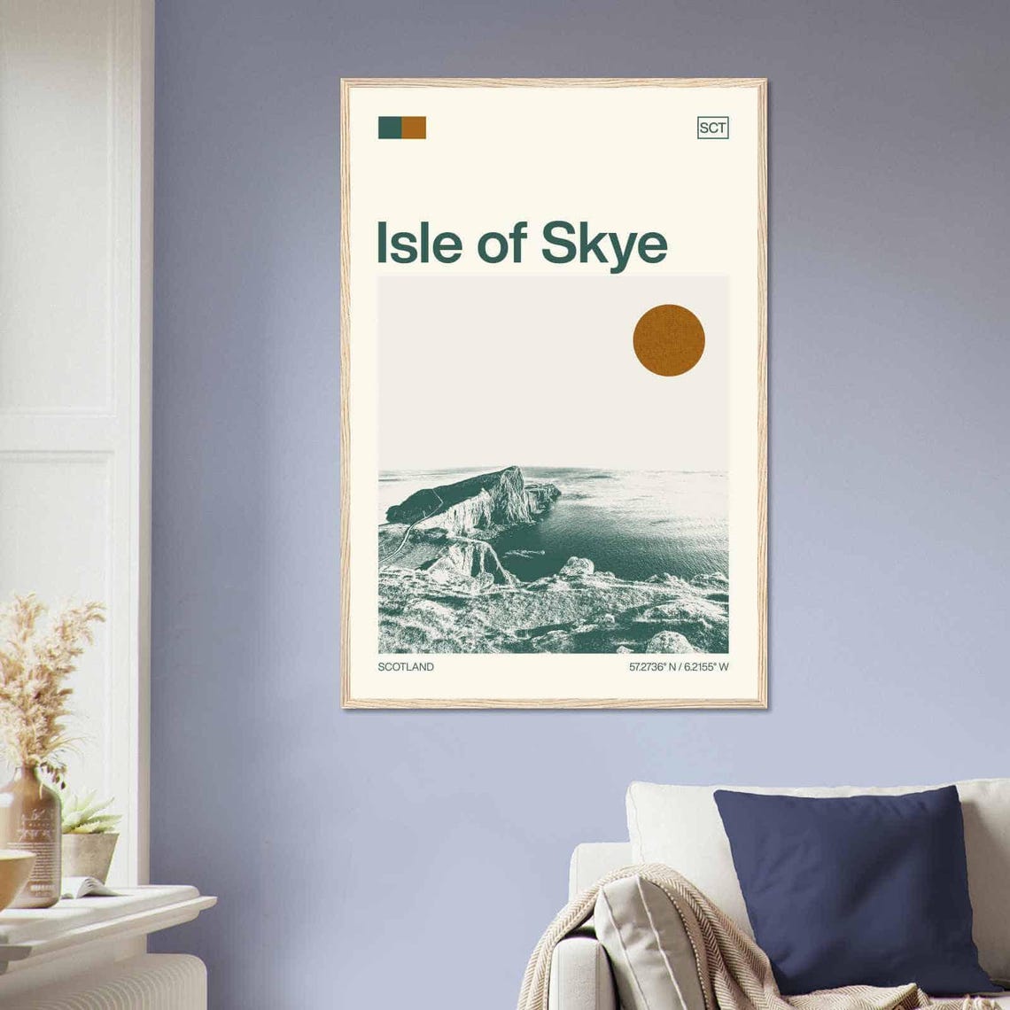 Isle Of Skye Scotland Dramatic Sea Cliffs Coastal View Duotone Poster - Image 2