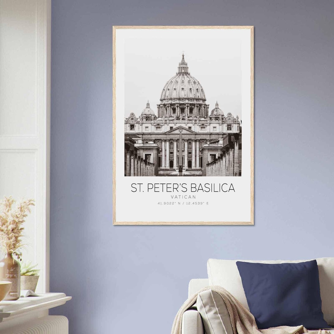 St Peters Basilica Vatican Minimalist Travel Poster - Image 2