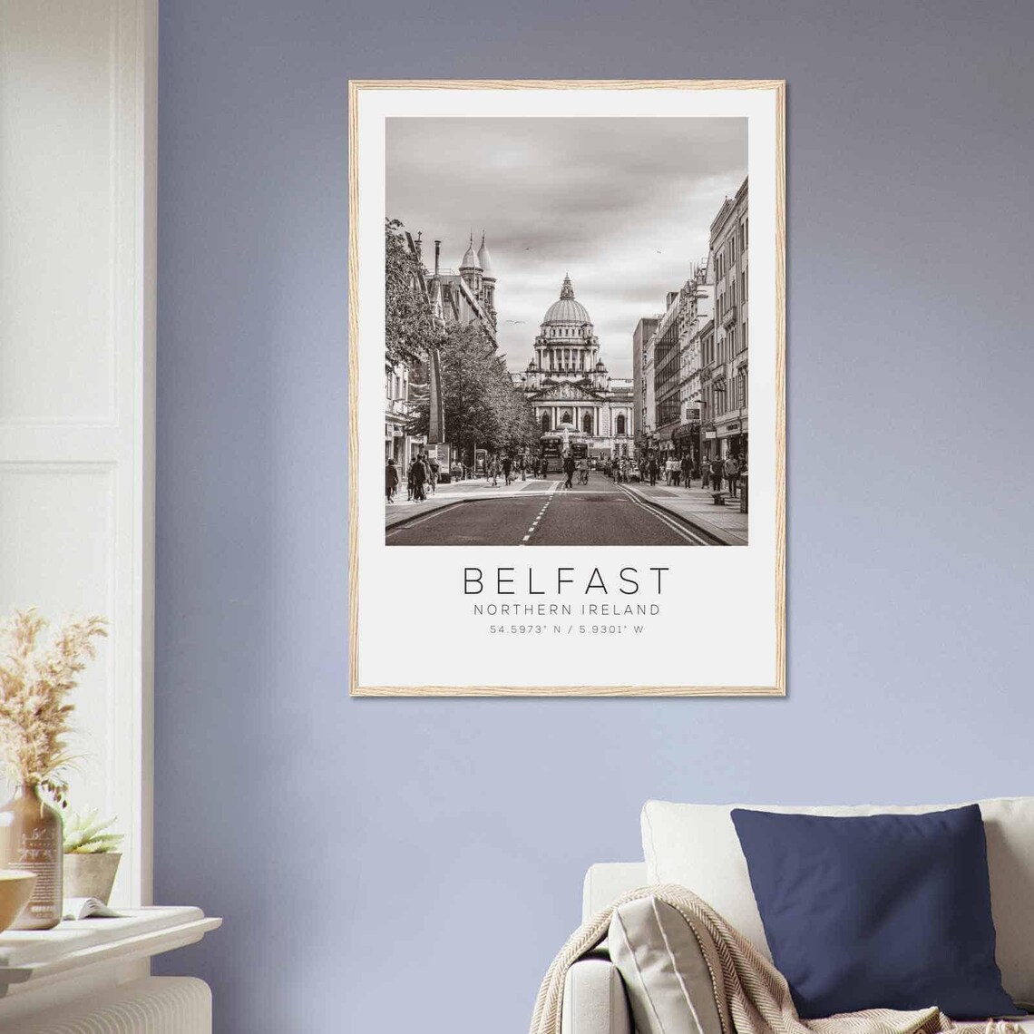 Belfast Northern Ireland Minimalist Travel Poster Print - Image 2
