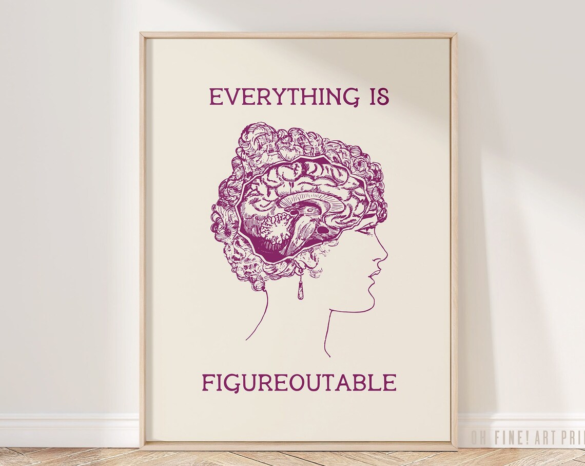 Everything Is Figureoutable Office Decor, Poster Print