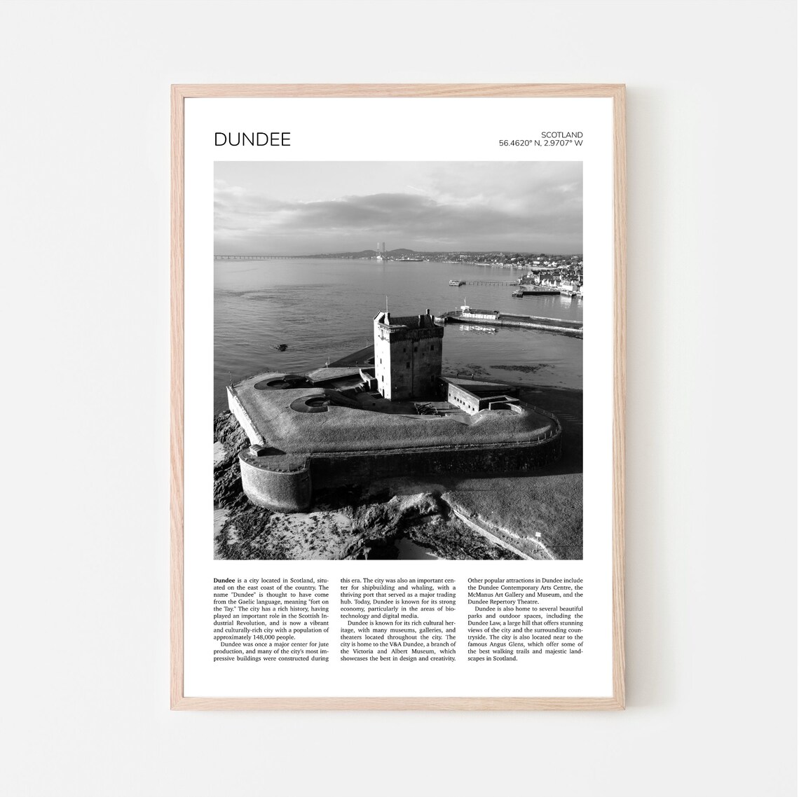 Dundee and Broughty Castle Travel Poster, Scotland