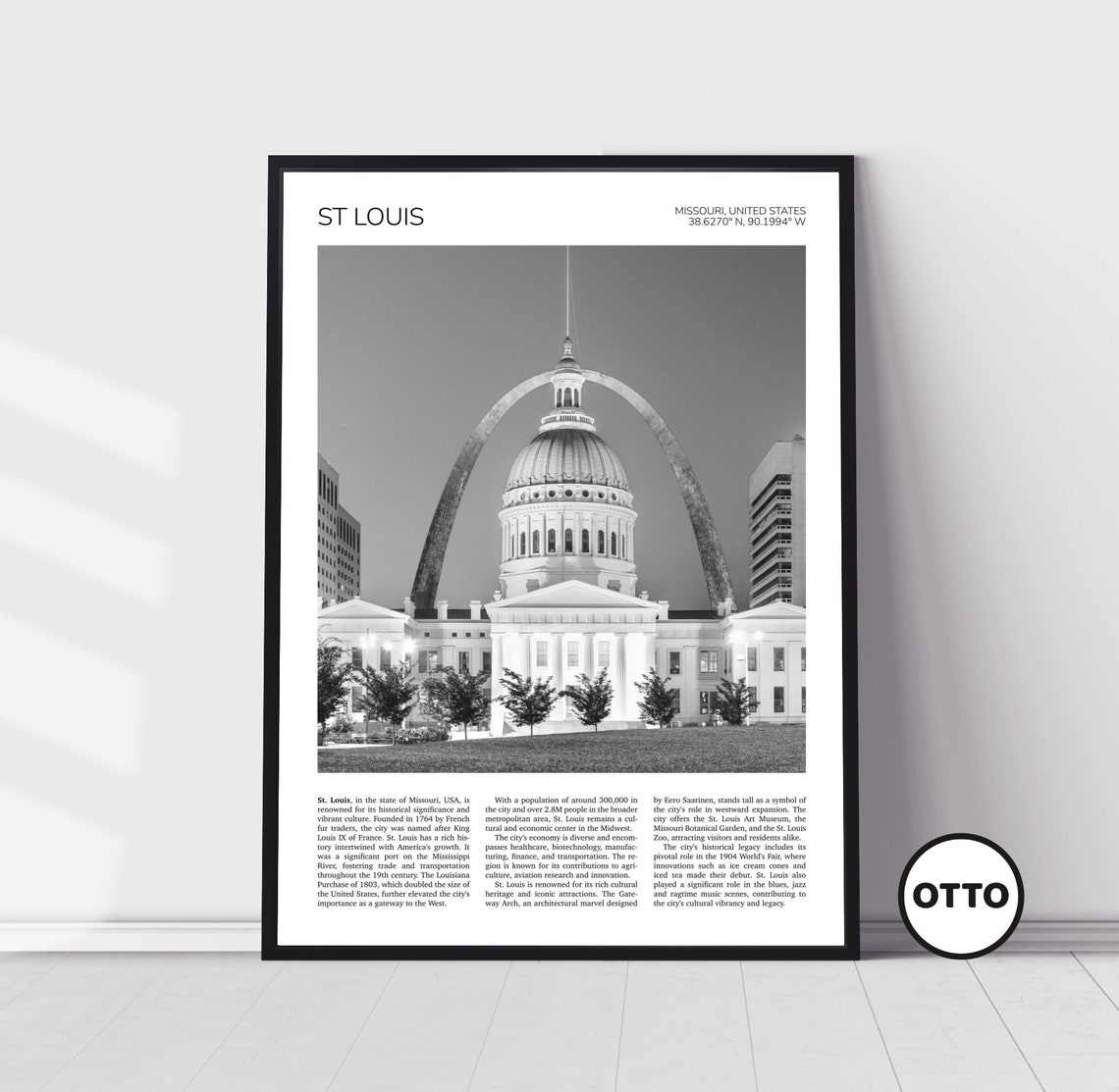 St Louis Wall Art The Gateway Arch St Louis Artful Travel Poster Print Photo Aerial Landscape Print Photo Missouri United States