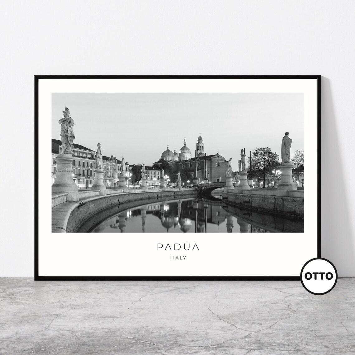 Padua Travel Poster, Prato Della Valle, Veneto Italy