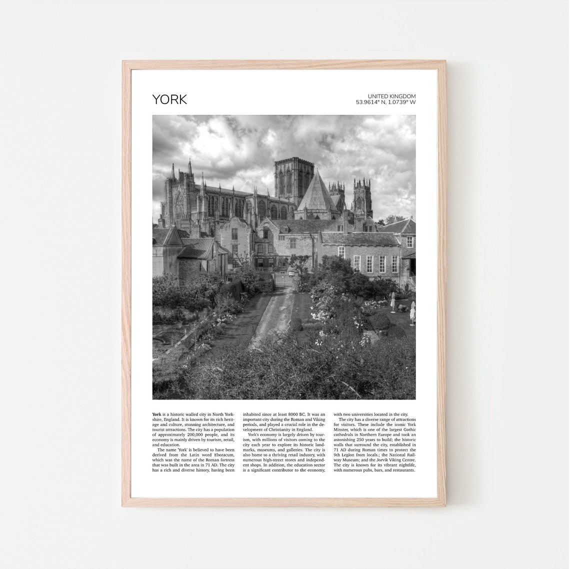 York Wall Art York Artful Travel Poster Print Photo York Minster Cathedral Yorkshire Northern England Uk