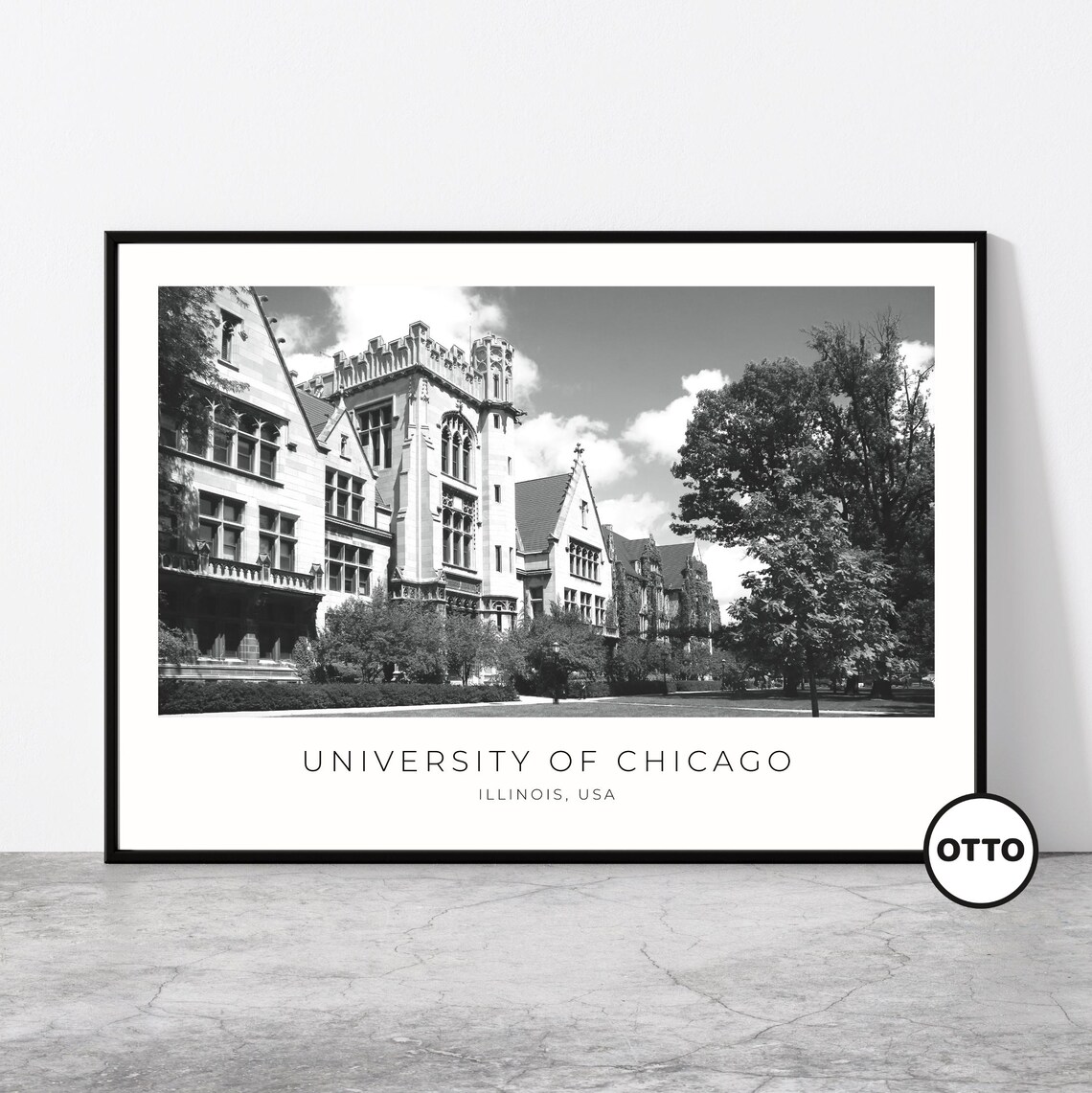 University Of Chicago Travel Poster, Illinois Art Print