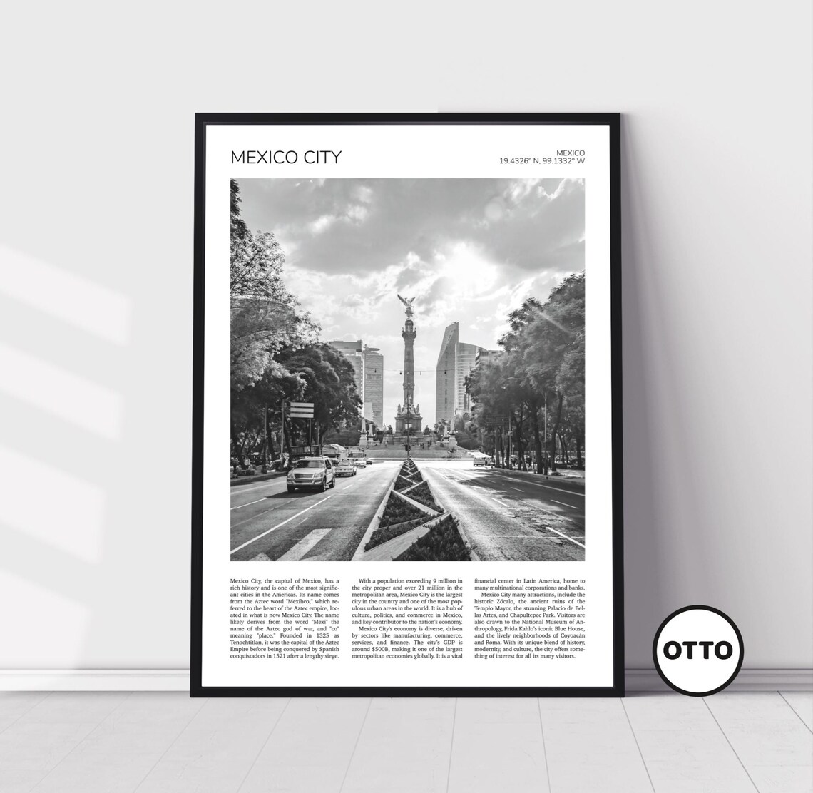 Mexico City Angel Of Independence Travel Poster