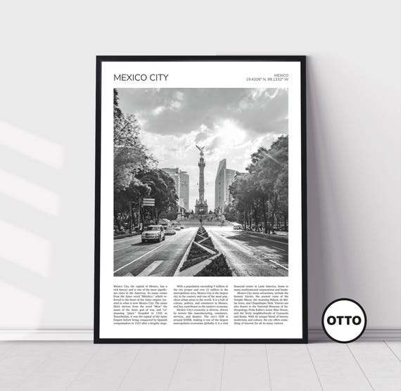 Mexico City Angel Of Independence Travel Poster