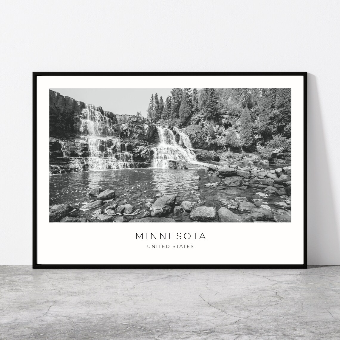 Gooseberry Middle Falls, Minnesota Travel Poster